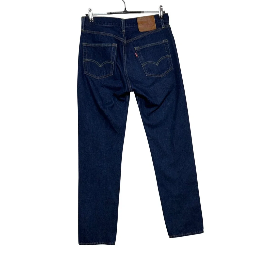 Levis 501 Jeans Mens 30X32 Blue Denim Button Fly Premium Straight Workwear
